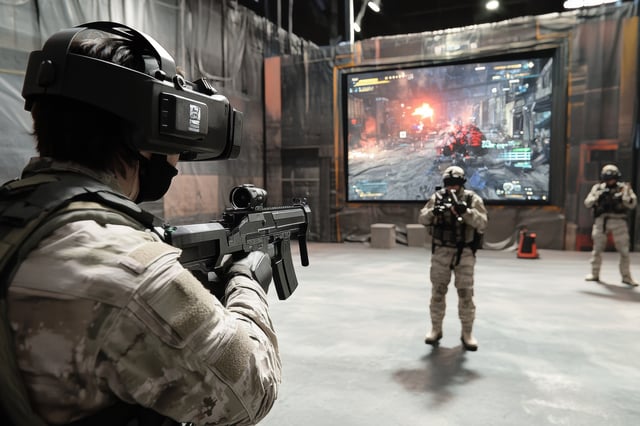 Gun training with VR