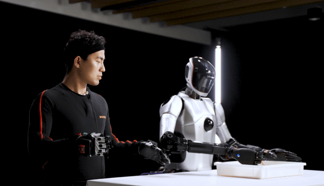 Humanoid robot teleoperation using Xsens