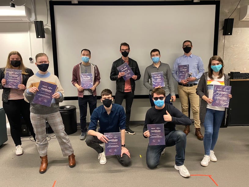 Students with certificates