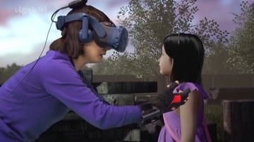 A bereaved mother is consoled with VR tech
