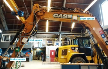 Recording the motion of an excavator