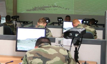 Simulated binoculars for observed fire training