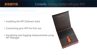 Getting started with your Xsens MTi motion tracker