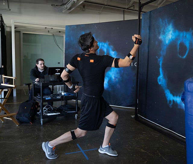 Mocap model recording mocap data in studio