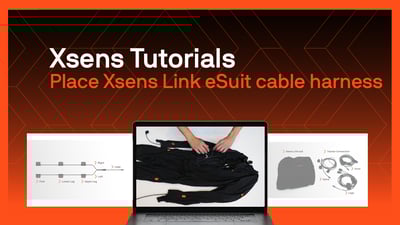 Place Xsens Link eSuit cable harness