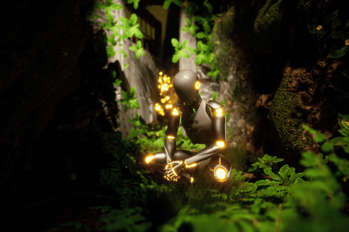 Xsens Avatar hiding in jungle made in UE
