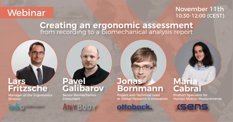 Xsens MVN Analyze: Creating an ergonomic assessment: from recording, to a biomechanical analysis report