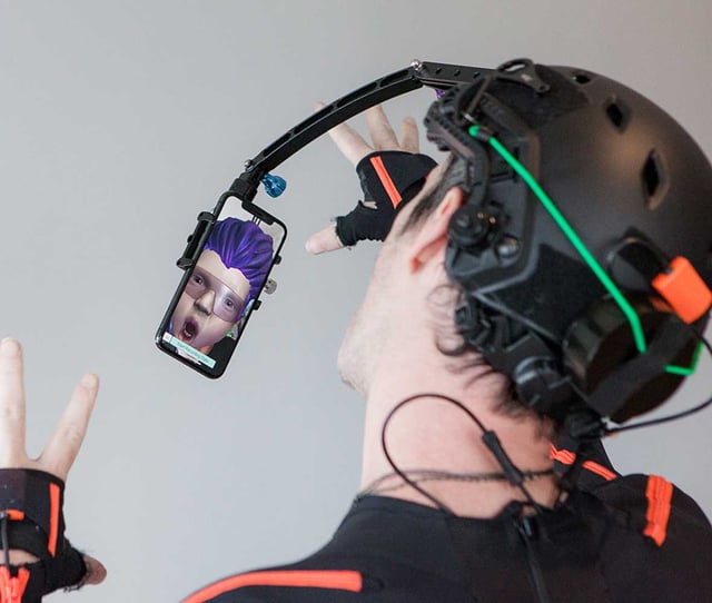 Mocap model doing face capture